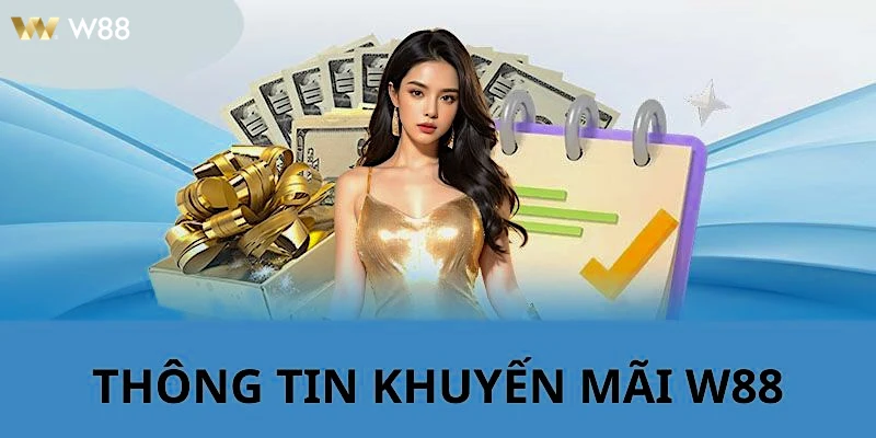 Hình ảnh giao diện hiện đại của chương trình khuyến mại W88 phong phú